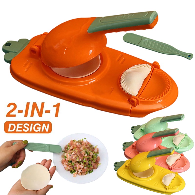 2in1 Dumplings Tool Lazy DIY Jiaozi Maker Device Easy Dumpling Peeling Slicer Cetakan Aksesoris Dapur