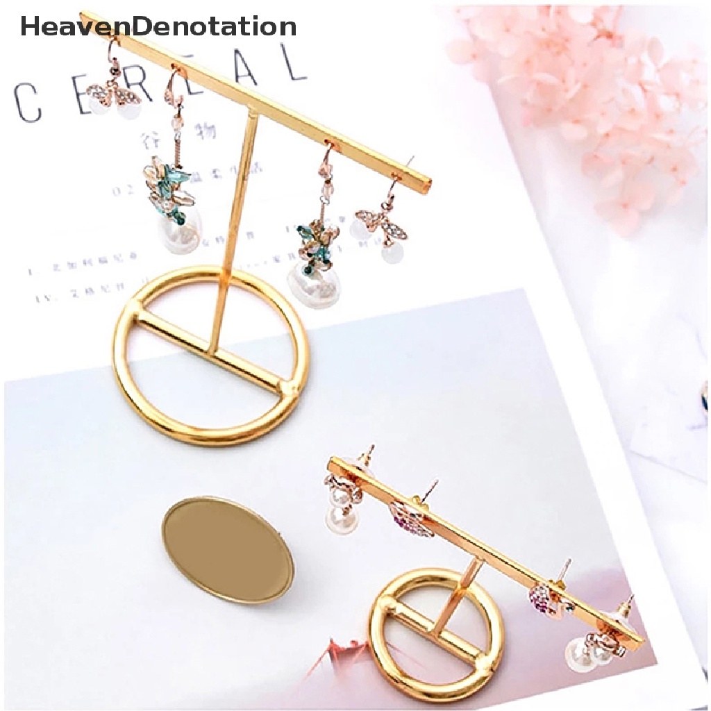 [HeavenDenotation] Stand Display Anting Emas Rak Display Anting Bentuk T Earrings Showcase HDV