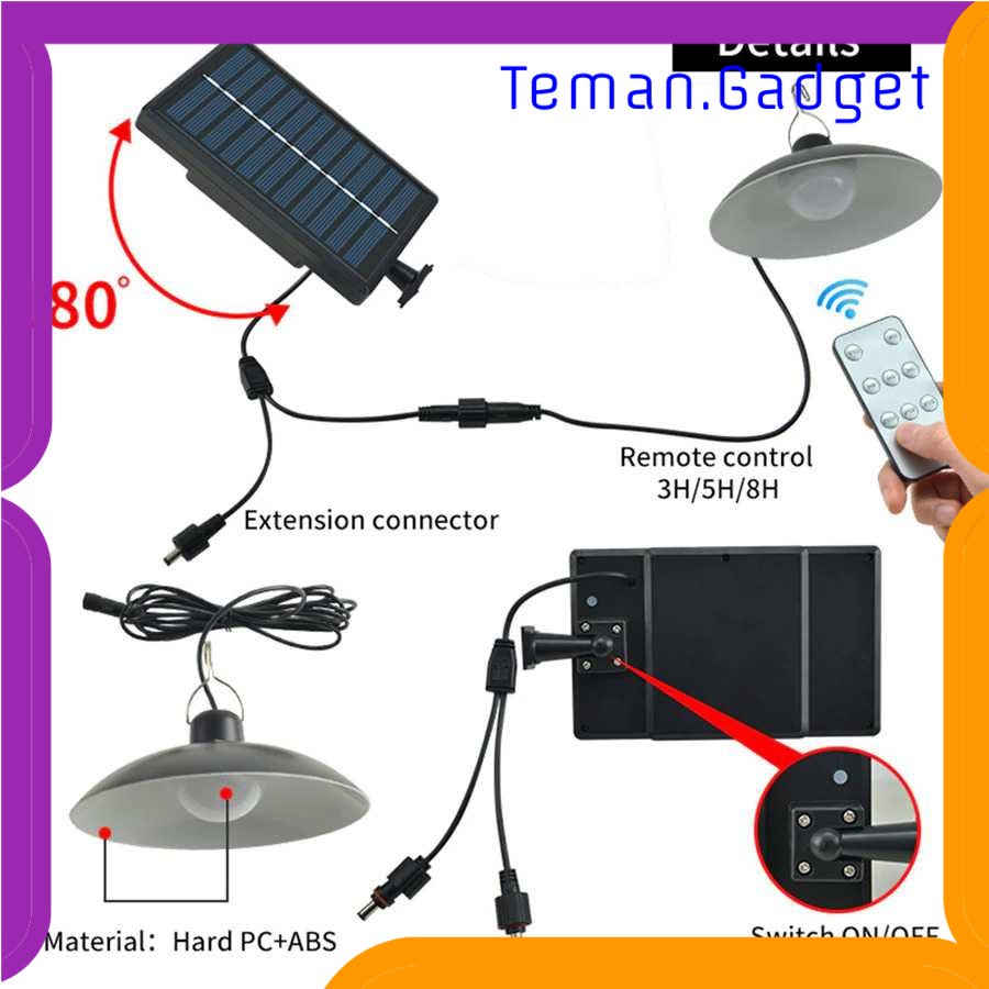 TG-LMP KSIJEH Lampu Gantung Hias Outdoor Solar Power IP65 Cool White 2 Lamp - KJ192