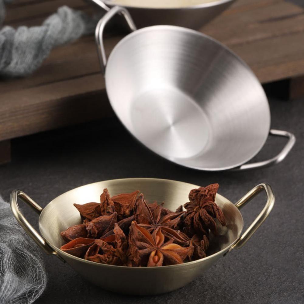 [Elegan] Sauce Dish Mini Non-stick Double Ear Stackable Round Untuk Bumbu Seasonings Piring Bumbu