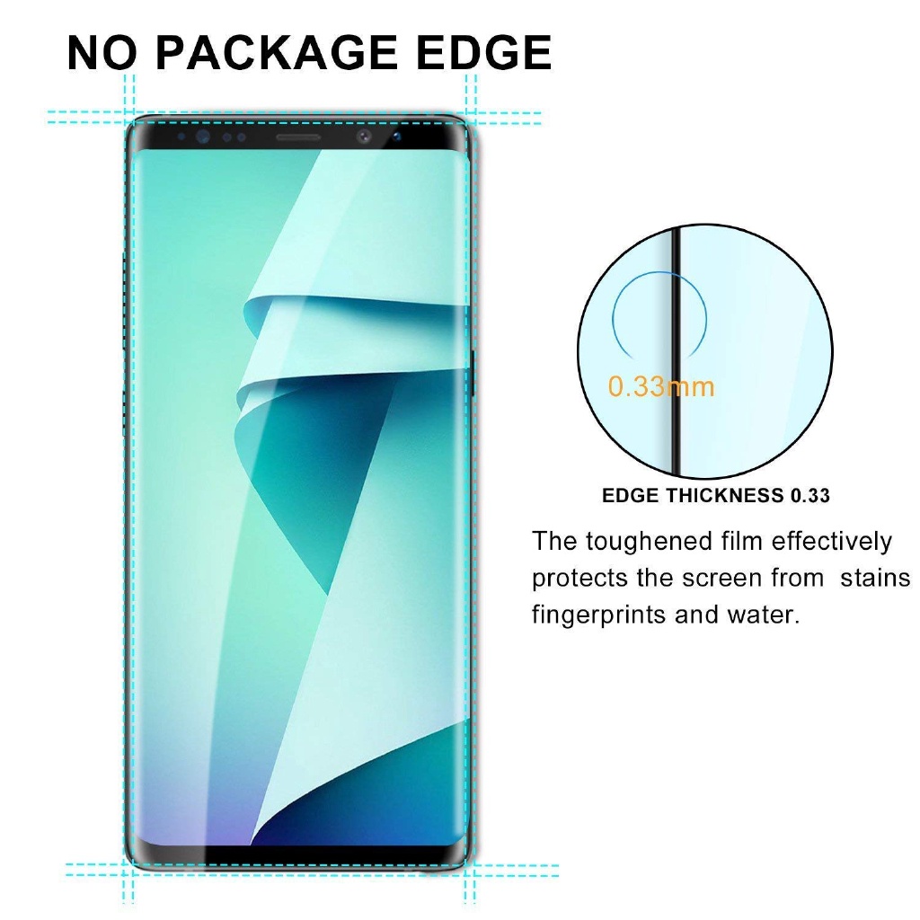 2pcs Untuk Samsung Galaxy Note9 Premium Pelindung Layar Tempered Glass Melengkung 3D/penjualan Panas