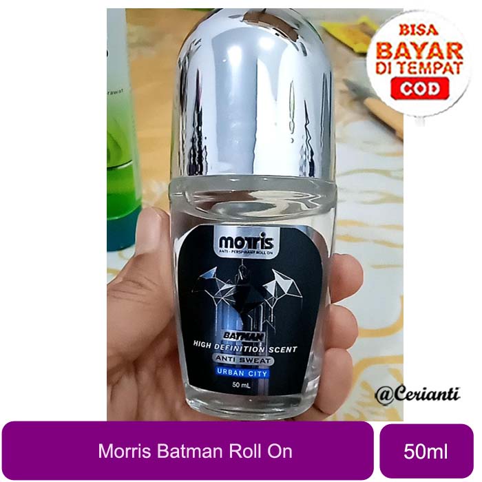 [BATMAN EDITION] [WANGI SEHARIAN] [ROLL ON | 50ML] [BPOM] Morris Deodorant Roll On Anti Perspirant 50ml - Batman / Deodorant_Cerianti