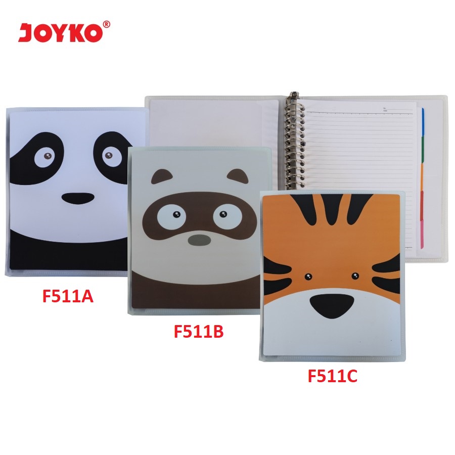 

Ring File Binder Note / Buku Binder Joyko A5-TSAF-F511 / Animal Face