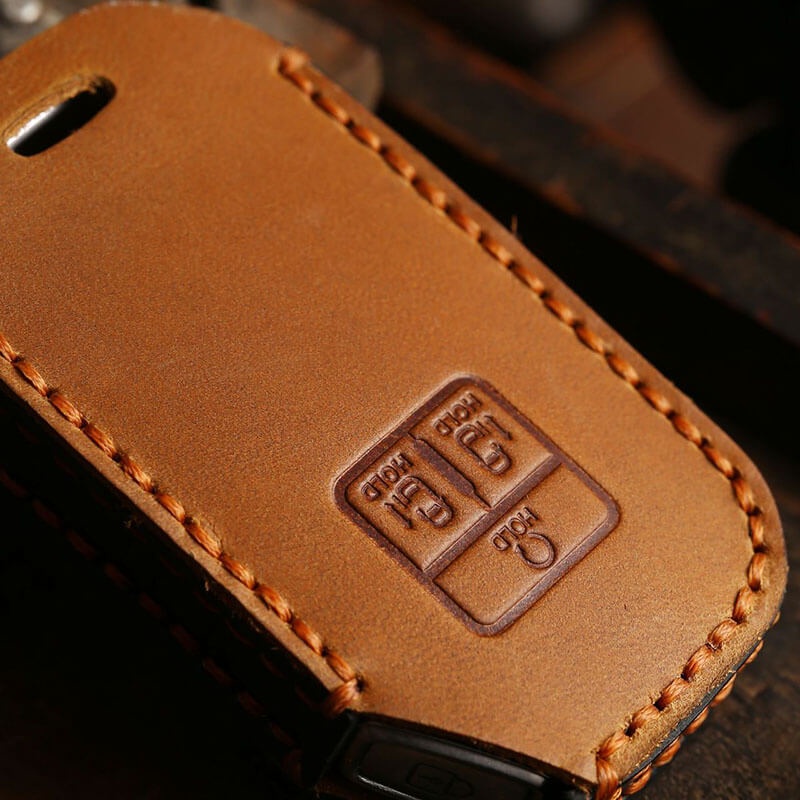 [Tersedia] Kulit Mewah Handmade Smart Remote Case Kunci Mobil Cover Shell Untuk KIA 2022kalmari Pelindung Kunci Holder Fob Aksesoris