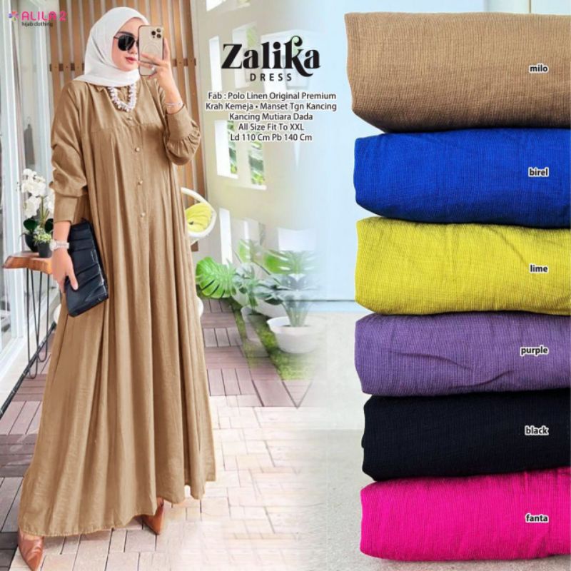 ZALIKA DRESS ORI ALILA | Polo Linen Original Premium