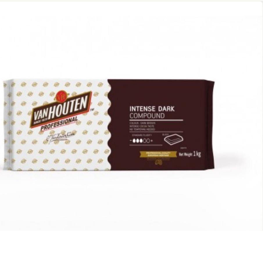 

❊ Van Houten Barry Callebaut Intense Dark Chocolate Compound - Houten 1kg ✲