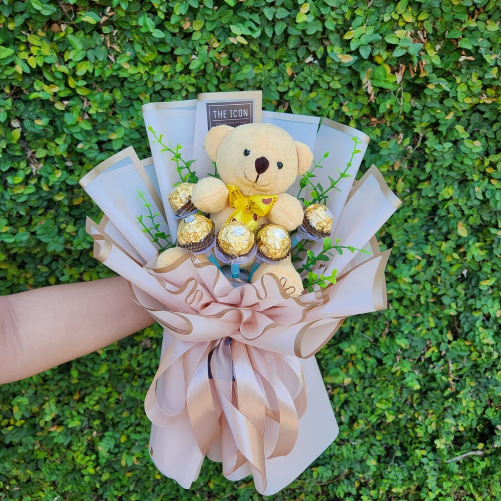 

buket cokelat ferrero rocher | kado valentine | buket coklat valentine bekasi