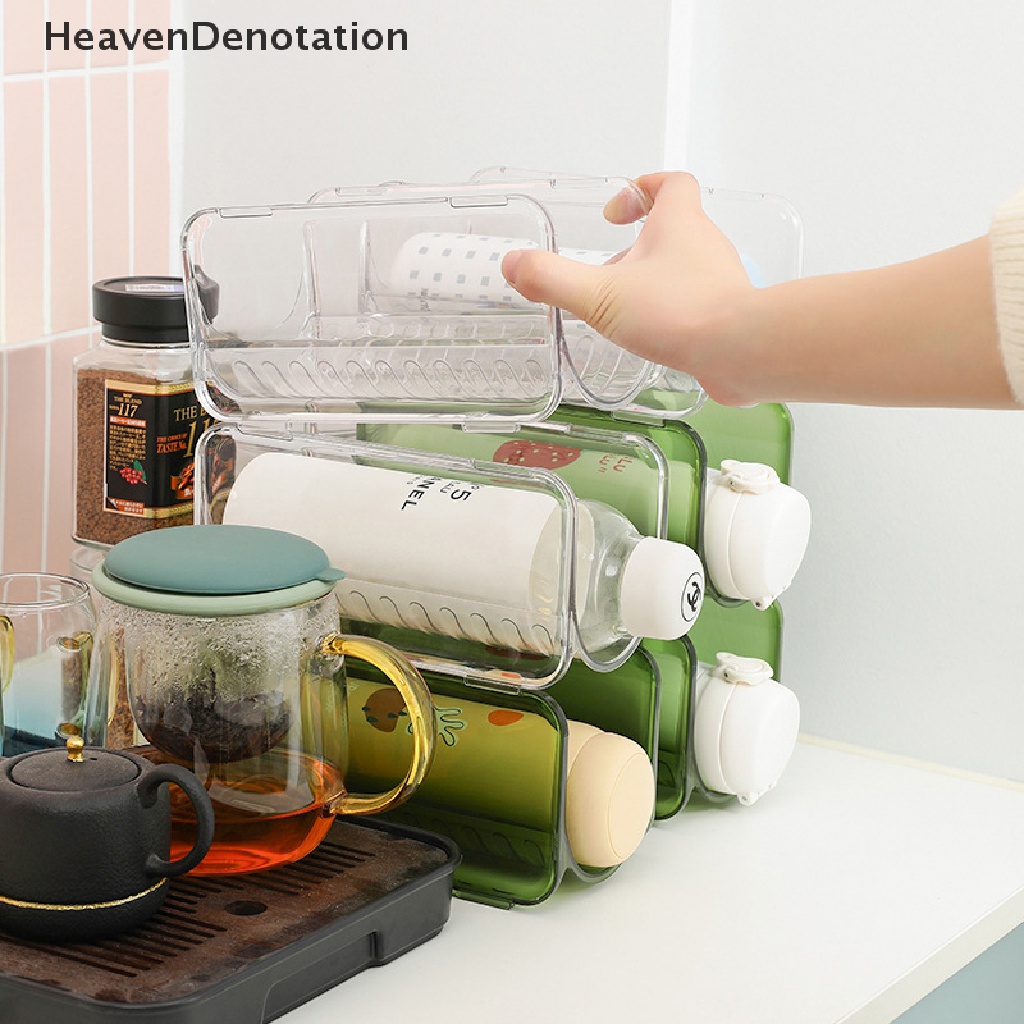 [HeavenDenotation] Botol Air Organizer Kreatif Tempat Penyimpanan Lemari Anggur Dapat Ditumpuk Rak Anggur HDV