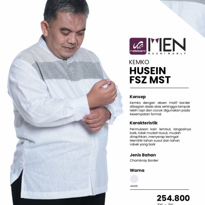 pStore88 - Rabbani Kemko Husein F5Z Mst Father Size Koko Baju Muslim Jumbo 4417