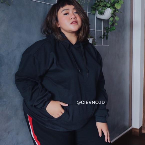 ➬ HOODIE JUMPER HITAM POLOS SIZE M - XXXL ♝