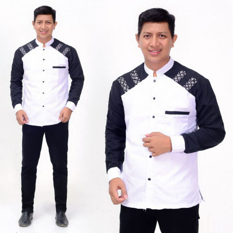Baju Koko Pria Bordir Syubbanul Muslimin Koko Azzahir Koko Kurta Lengan Panjang