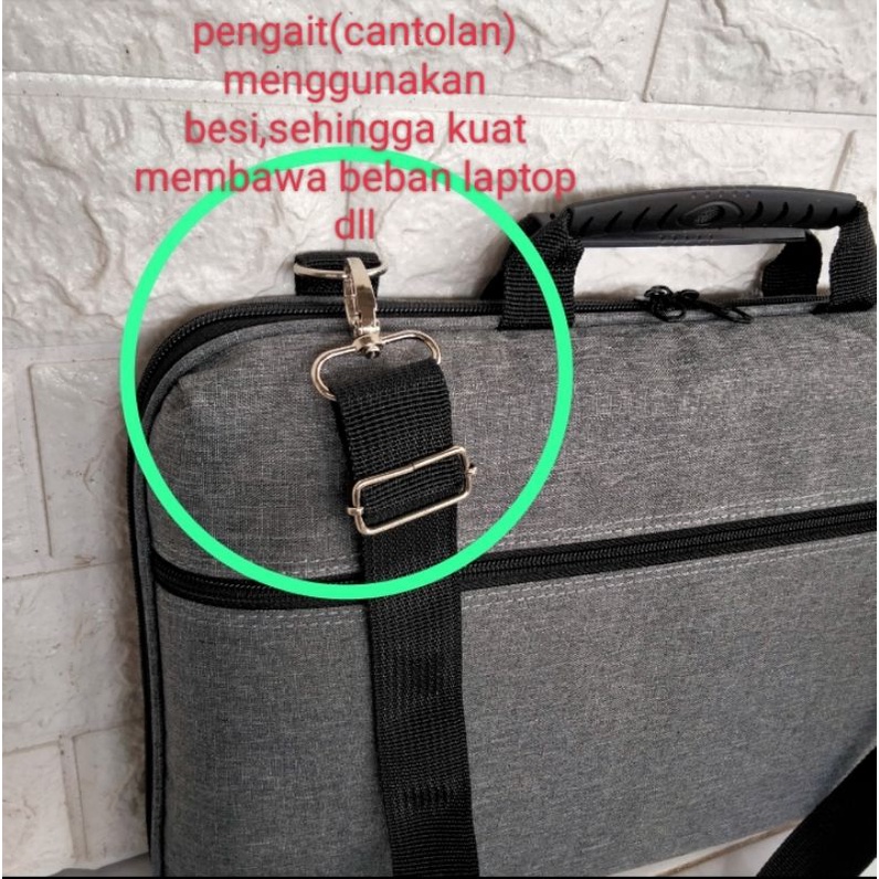 Tas Laptop 14 inc logo merk Asus,lenovo,Hp,acer,dll (custom),bahan water proof