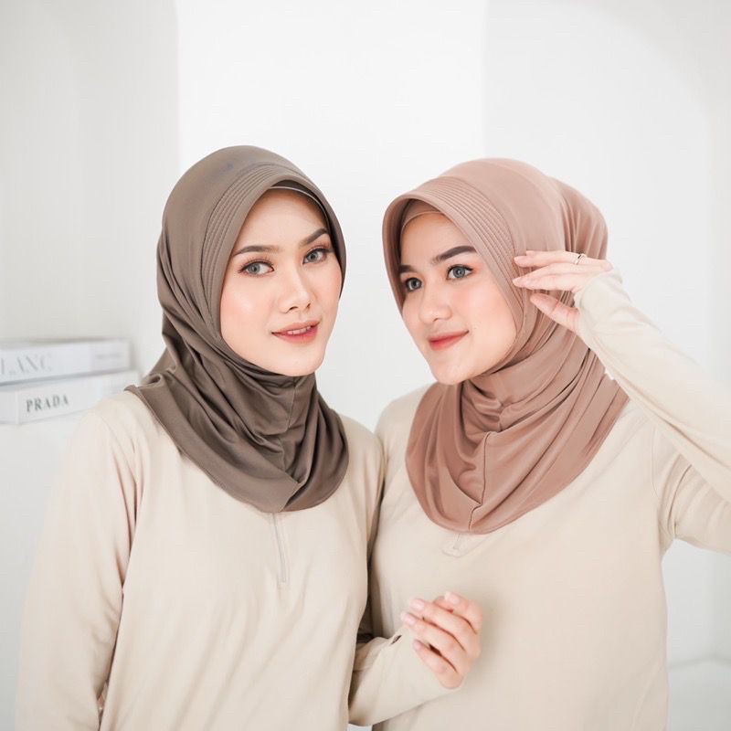 Hijab Instan Sport Jersey Premium Jilbab Olahraga Model Bergo
