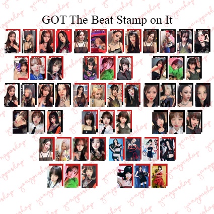 [READY / SET] GOT THE BEAT STAMP ON IT GOTB PHOTOCARD FAN MADE UNOFFICIAL YANGPASHOP SEULGI KARINA W
