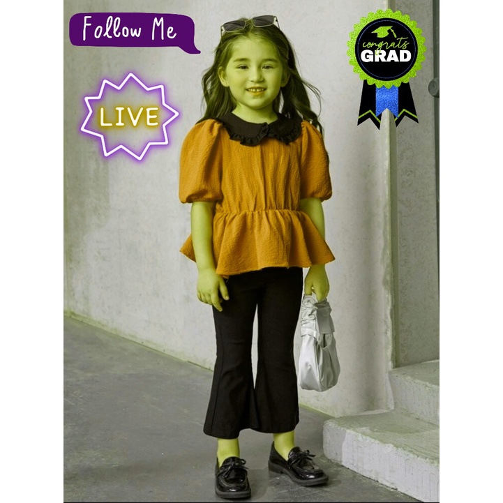 Setelan Anak Perempuan Scyna Style Korea Usia 9-10 Tahun