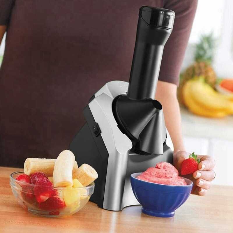 Mesin Alat Pembuat Ice Cream Portabel Ice Cream Fruit Maker Pembuat Mesin Es Krim Pembuat Makanan Penutup Beku