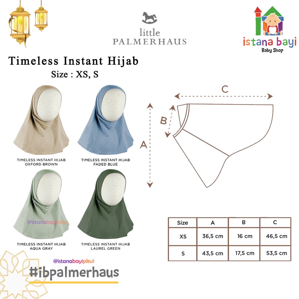 Little Palmerhaus INSTANT HIJAB - Jilbab anak 0-6 Tahun - IED COLLECTION