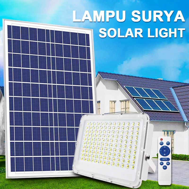 400W LAMPU SOROT SOLAR CELL LED TENAGA SURYA LAMPU TENAGA MATAHARI LAMPU SOROT Outdoor