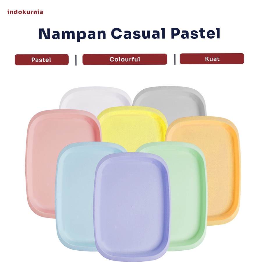 IK - NAMPAN BAKI SEGI PASTEL MACARON WADAH PLASTIK FOOD TRAY TERMURAH