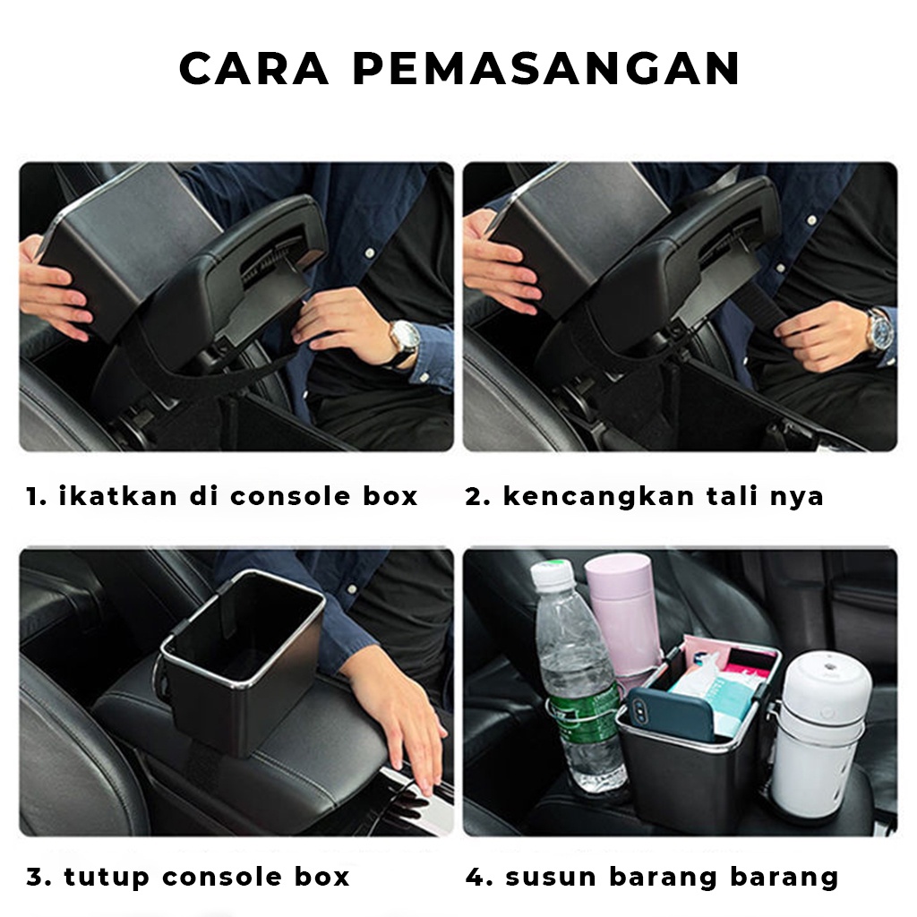 Tempat Tisu Mobil Kotak Tissue Serbaguna Storage Box Multifungsi Car Cup Holder Wadah Penyimpanan Handphone Gelas Botol Air Minum Rapi Anti Slip | GROSIRXPRESS