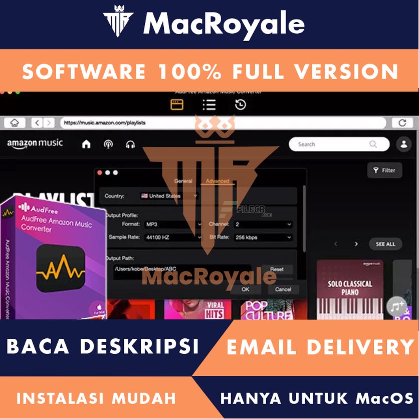 [MacOS] AudFree Amable Music Converter Full Version Lifetime Full Garansi