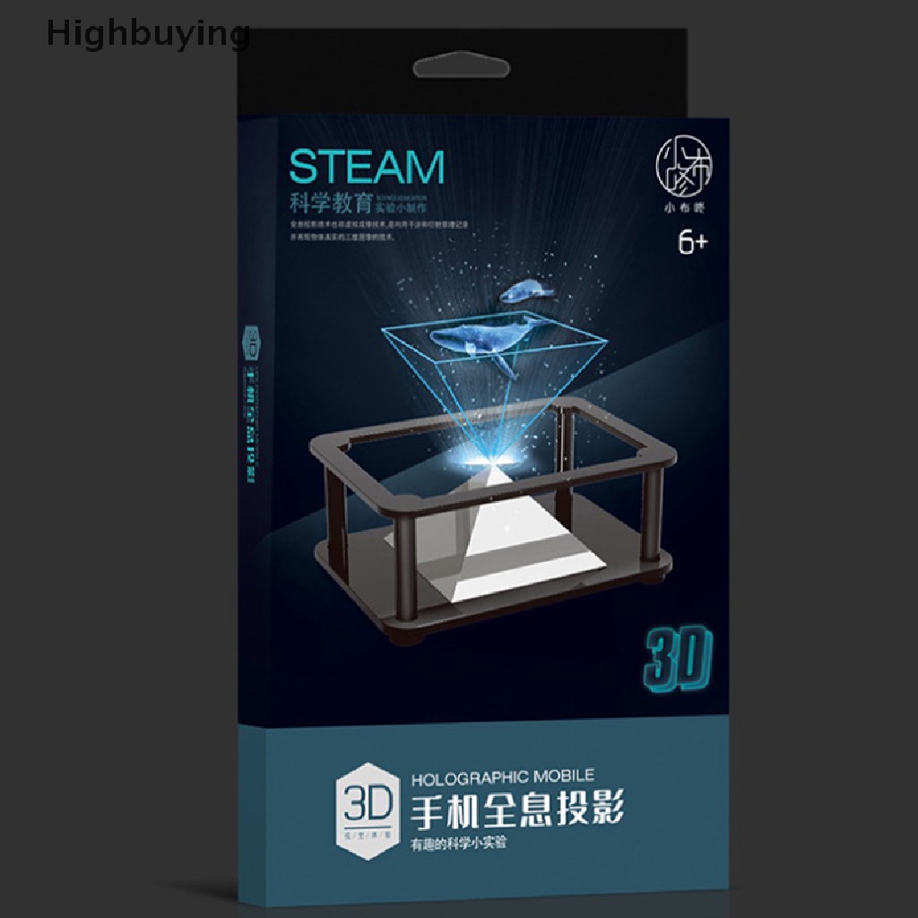 Hbid 3D Horaphic Display Horam Piramid Proyektor Siswa DIY Mainan Menyenangkan Mainan Edukasi Anak Percobaan Sains Produksi Berteknologi Glory