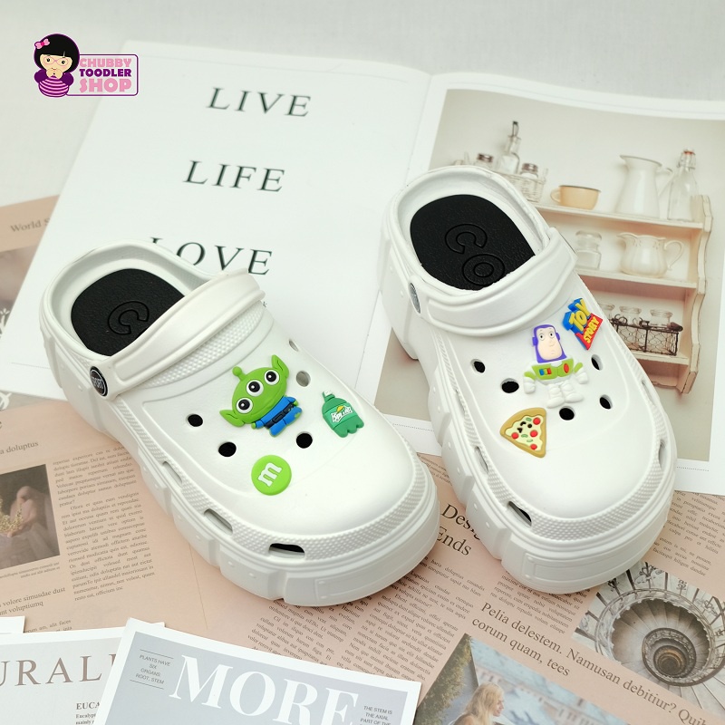 SH2252 GLORYKIDZ Sendal bapao BKK Sendal Crocs Toyss Sendal Slop Import Karet Empuk Premium Size 38-41