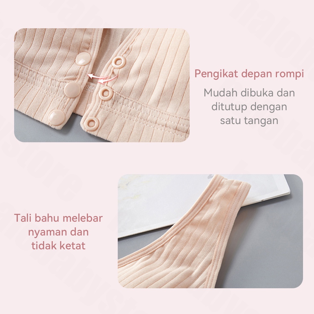 Halobaby Bra Menyusui Tanpa Kawat/Bra Menyusui kancing depan/Baju Menyusui Bahan Katun