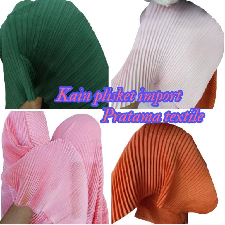 TERBAIK P22 GROSIR.. bahan kain plisket impor/bahan gamis dan rok ケ