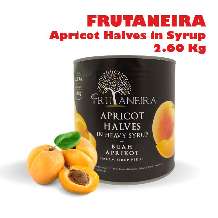 FRUTANEIRA Apricot Halves in Syrup 2.60 Kg / Buah Aprikot Kaleng 2,6kg