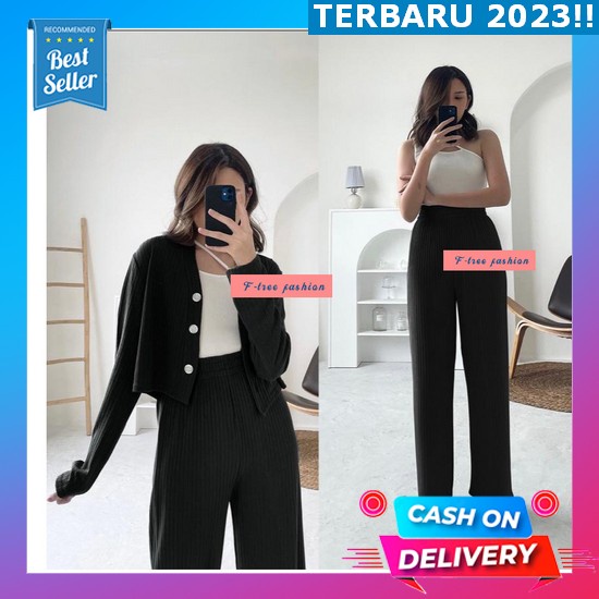 [ Bisa Cod ] Nadia Set 2In1 Bahan Crinkle Air Flow Baju Setelan Wanita Dewasa Terbaru 2022 Viral Set