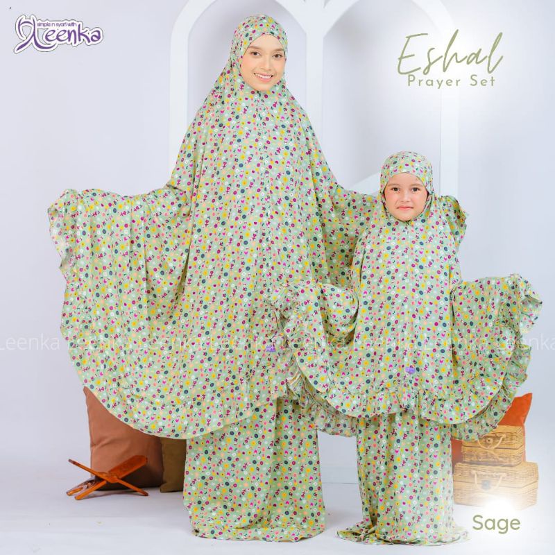 LEENKA MUKENA COUPLE IBU &amp; ANAK ESHAL PRAYER SET