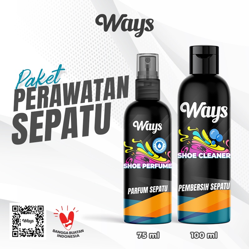 A046 | WAYS PAKET Pembersih &amp; Parfum Sepatu / Shoe Cleaner + Shoe Perfume