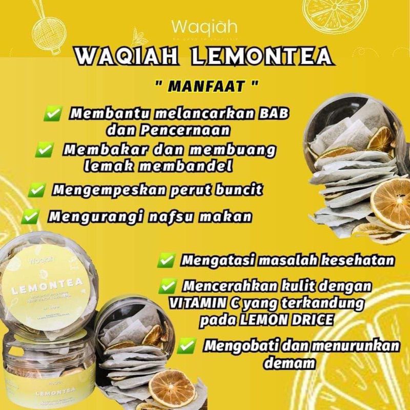 WAQIAH LEMONTEA cocok untuk perut buncit dan susah bab