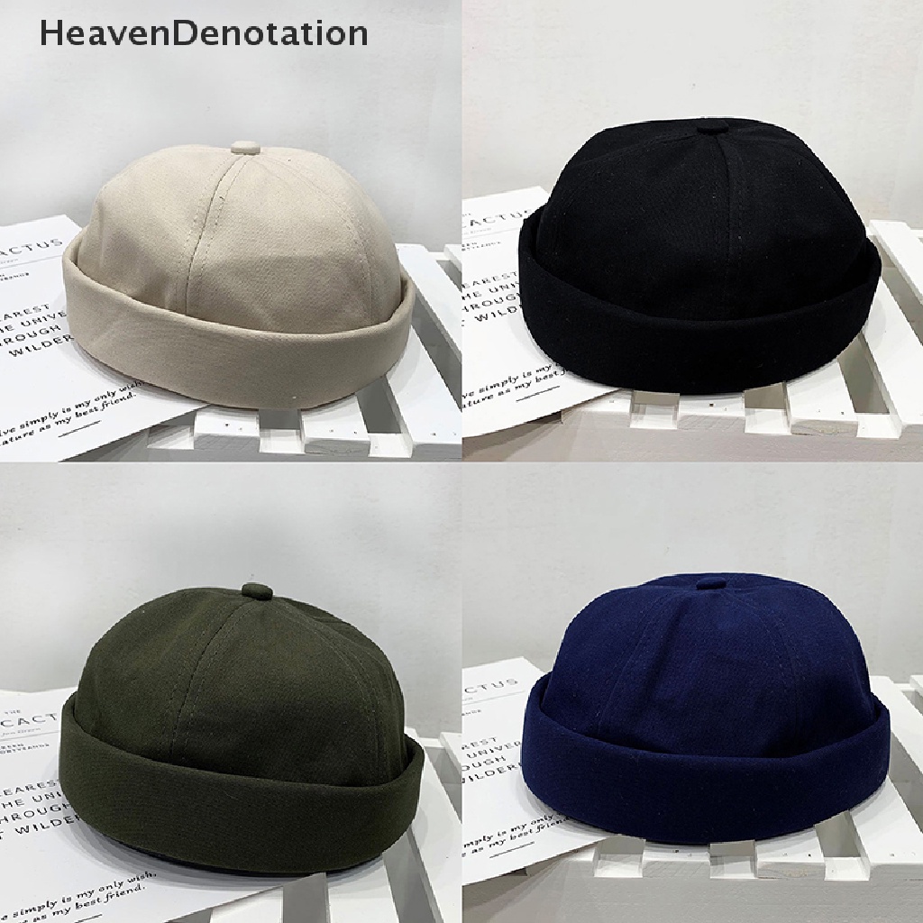 [HeavenDenotation] Brimless Hip Hop Beanie Kopiah Jalan Wanita Pria Kopiah Jalan Topi Rajut Portable Melon Cap Fashion Hiasan Kepala Caps HDV