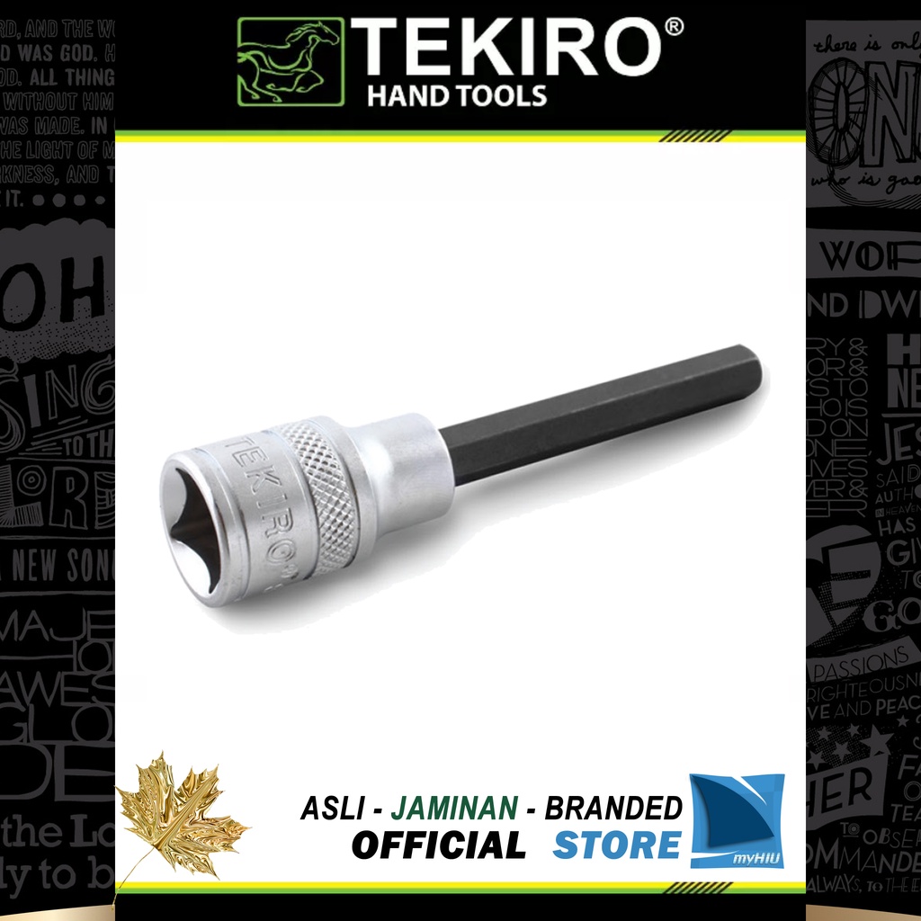 New Kunci Mata Soket L Ketok H6 Stang 1/2" inch Panjang 150 mm Hex Bit Sock Spanner TEKIRO