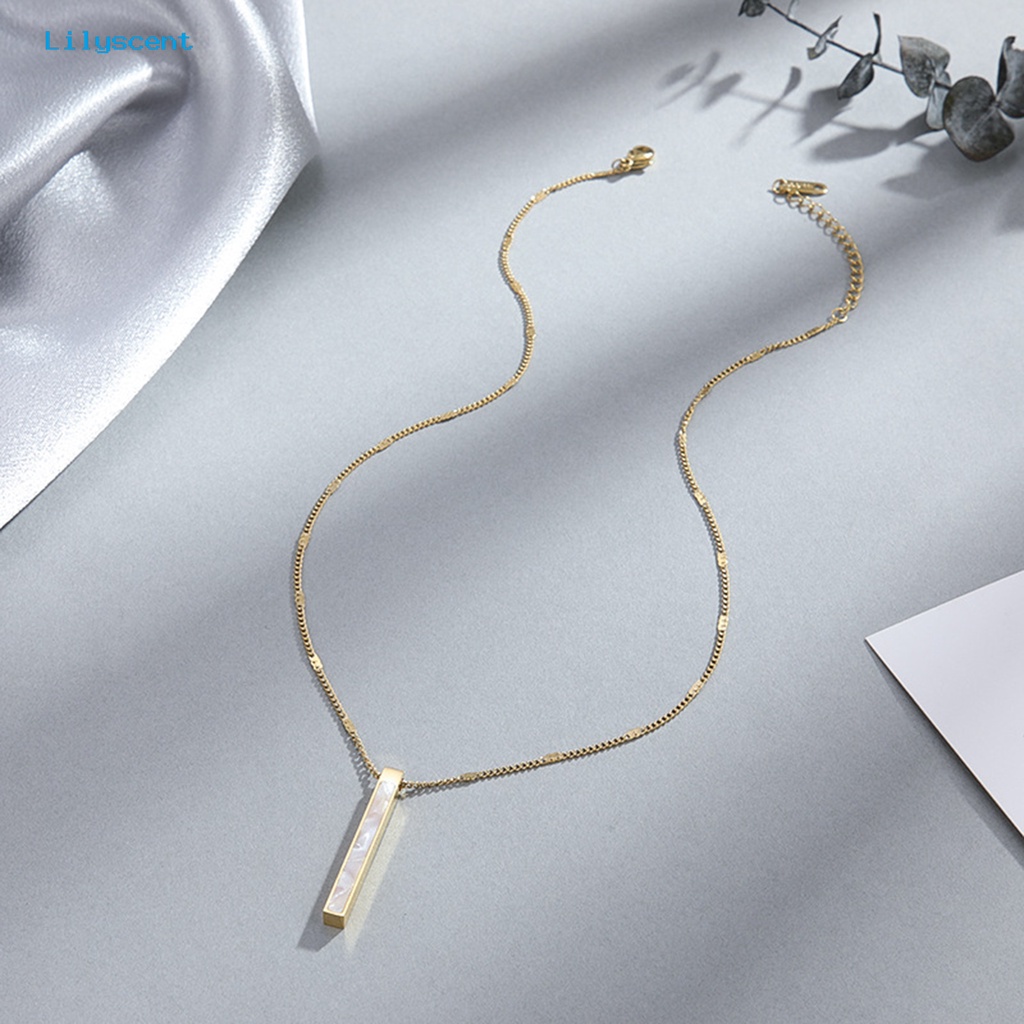 [LS] Wanita Kalung Emas Slim Rantai Minimalis Elegan Panjang Liontin Wanita Klavikula Kalung Fashion Perhiasan