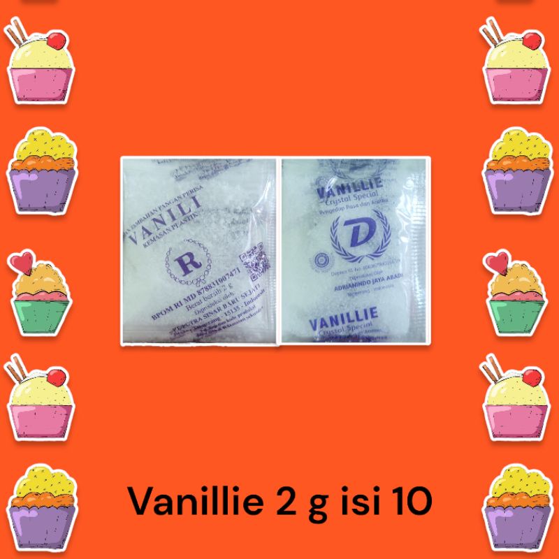 Vanillie isi 10 / Vanillie R / Vanillie D / Vanili 20 gram, murah berkualitas