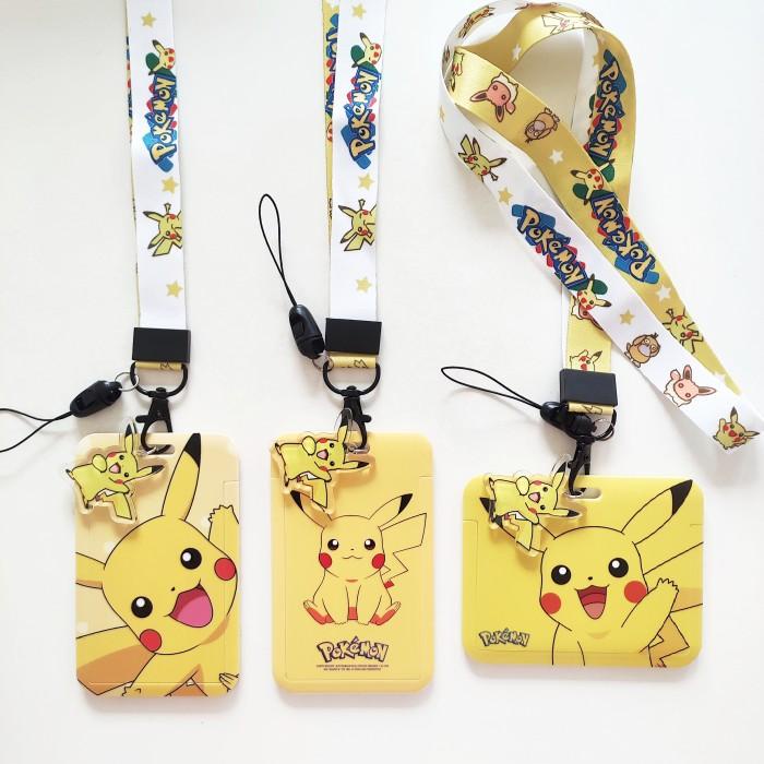 

Id Card Holder Name Tag Lanyard / Kalung Kartu Anime Pokemon Pikachu