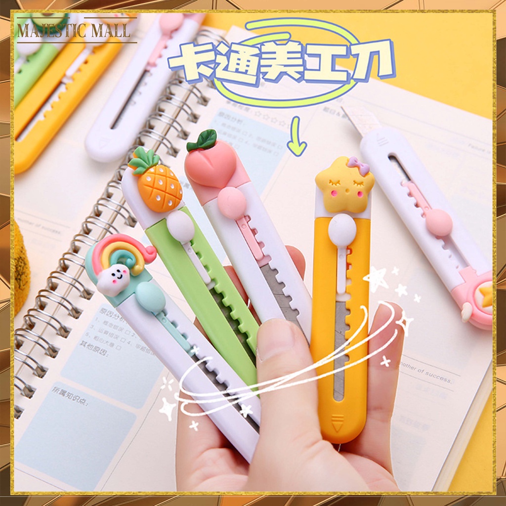 

® Cutter Mini Karakter Cutter Mini Travelling Pisau Silet Lucu Import COD