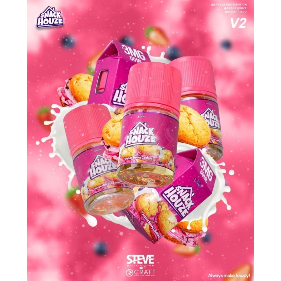 Snack Houze V2 Twisted Berry Cookies 60ML Original Liquid Vape