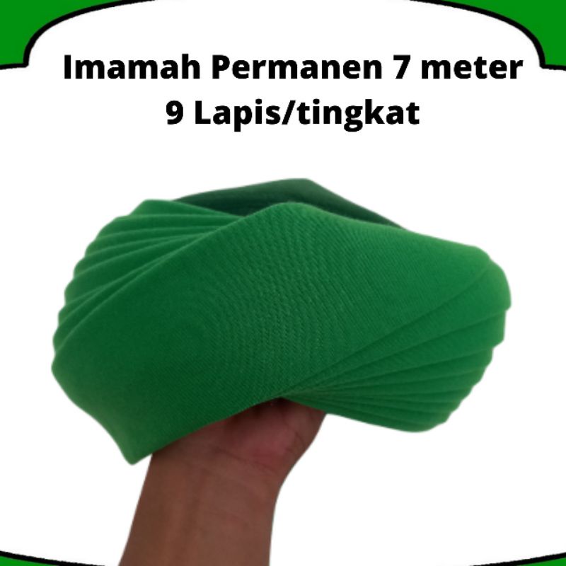 PECI IMAMAH PERMANEN 7 METER POLOS KOPIAH IMAMAH PERMANEN