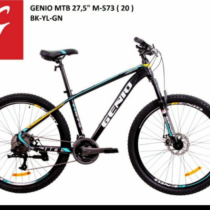 Sepeda Gunung 27,5 Mtb Genio M-573 Alloy 27 Speed #Original