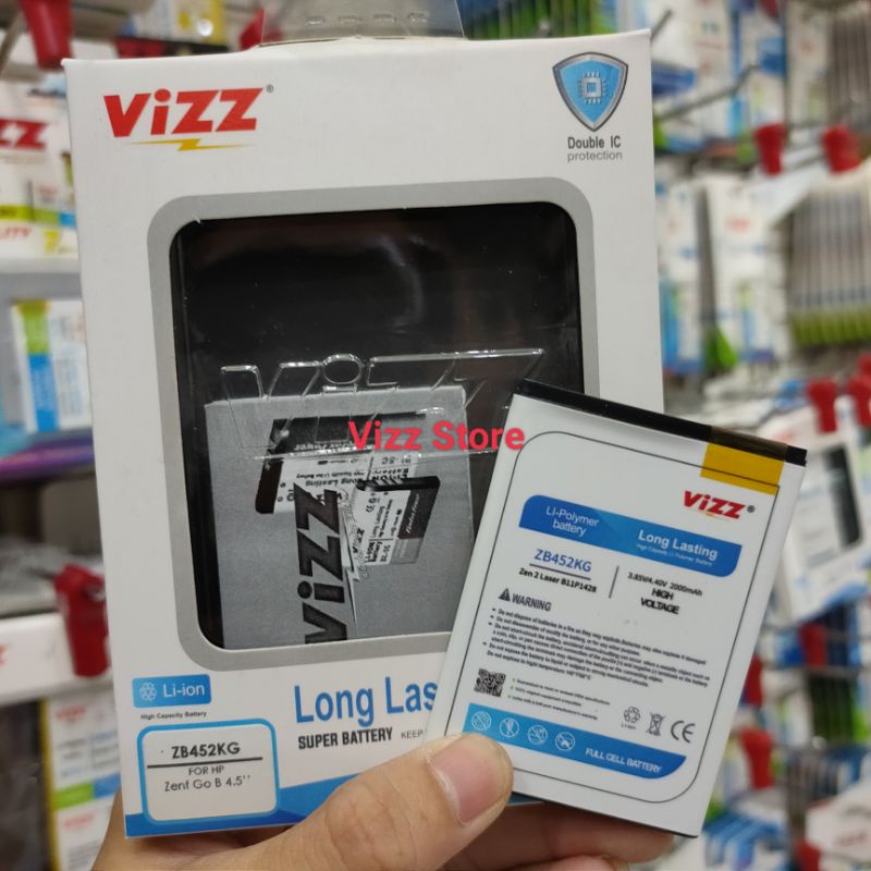 Baterai Batre Vizz Asus Zenfone Go B 4,5 inci / ZB452KG / X014D / B11P1428 Original Vizz
