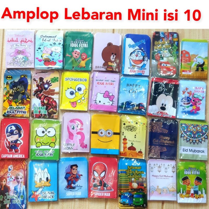 

Amplop Lebaran Karakter isi 10Pcs