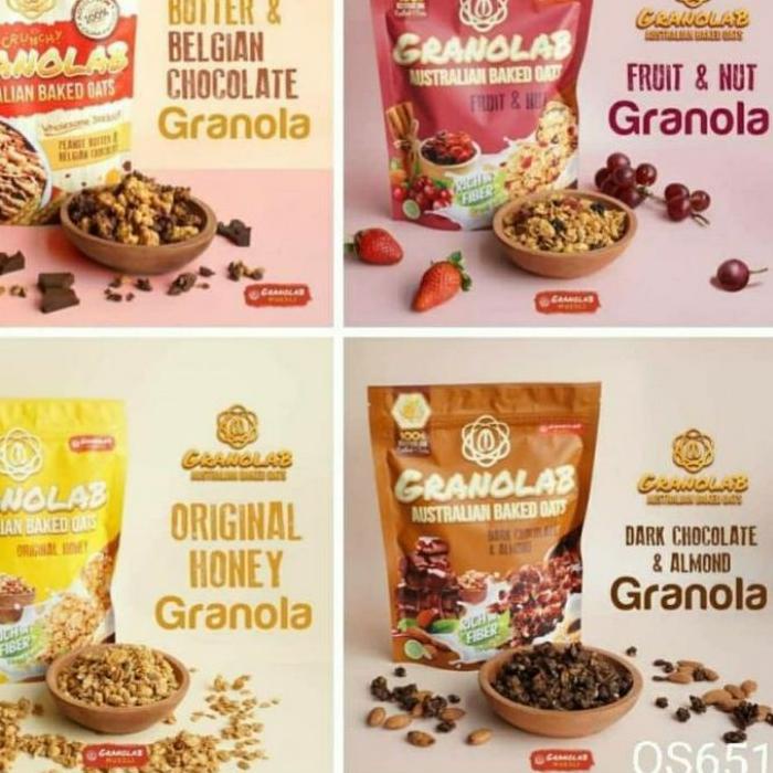 

Pasti Ada oat cemilan sehat GRANOLAB 4 varian rasa netto 105 gram 04J**