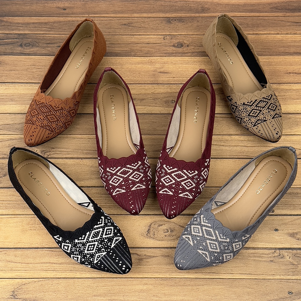 Sepatu Flat Wanita Rajut Import LC23 - Clarenzo