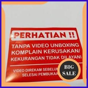 

onderdil QTY 100 PCS STIKER VIDEO UNBOXING MERAH 1F3BZ3
