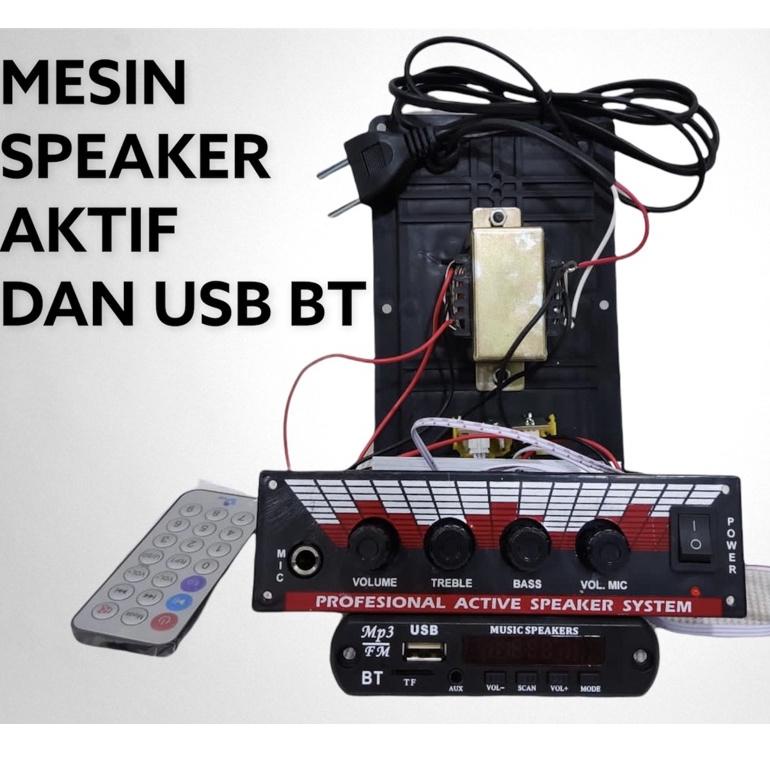 Modern.. Mesin Speaker Aktif + Usb Bluetooth + Remot | Paket Mesin karaoke siap pakai WRA