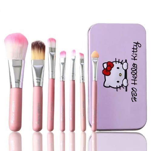 Kuas make up Hello kitty set 7 in 1